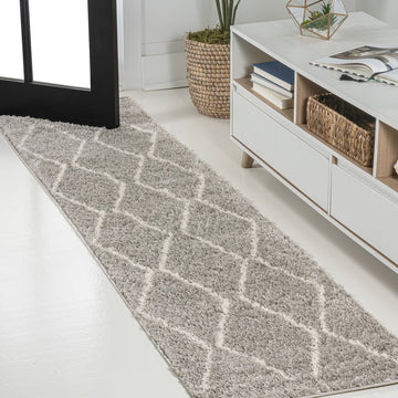 Catala Moroccan Diamond Shag Area Rug